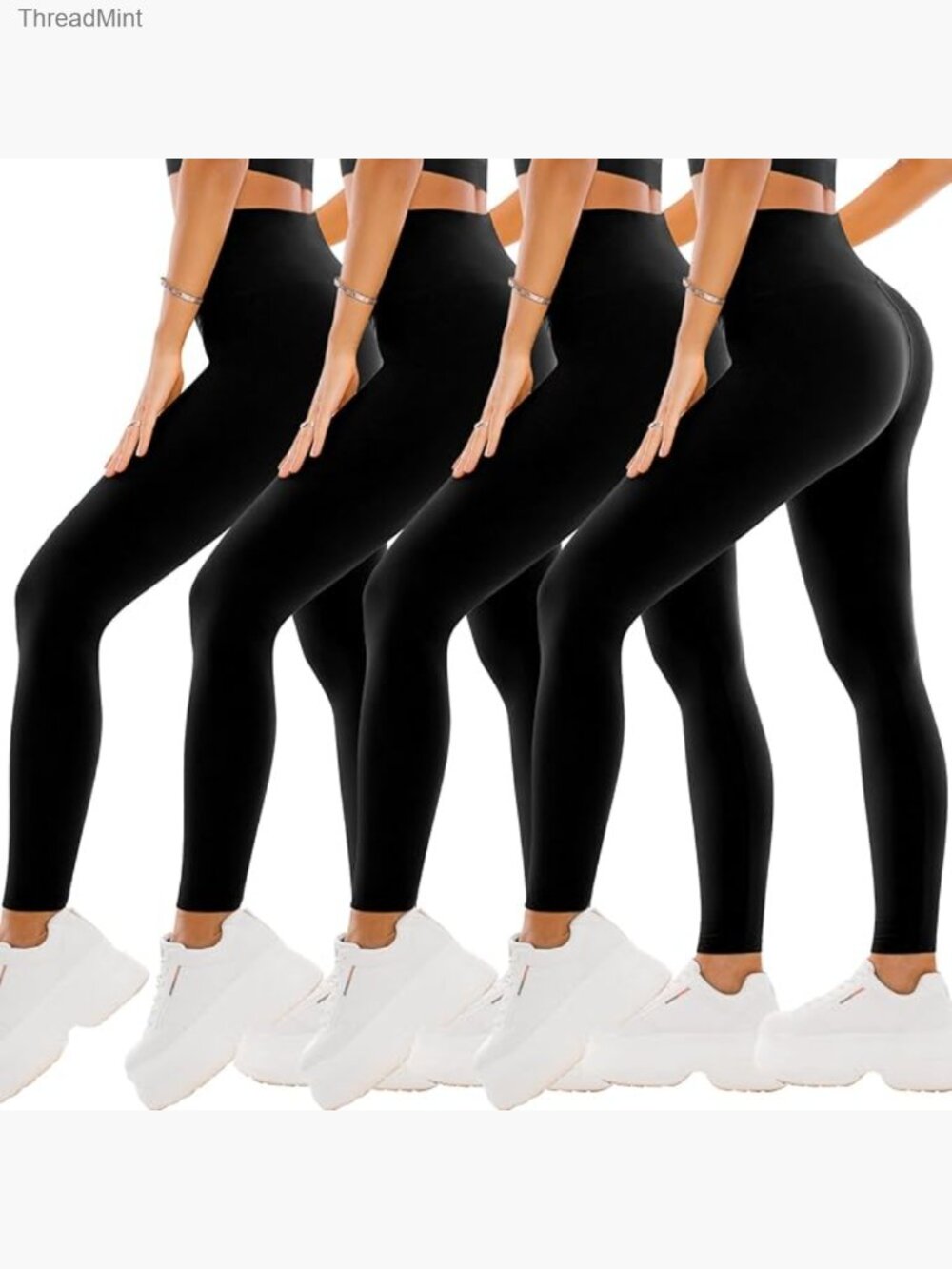 4 Pack Buttery Soft High Waisted Yoga Leggings